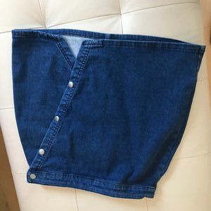 Free People Denim Mini-skirt